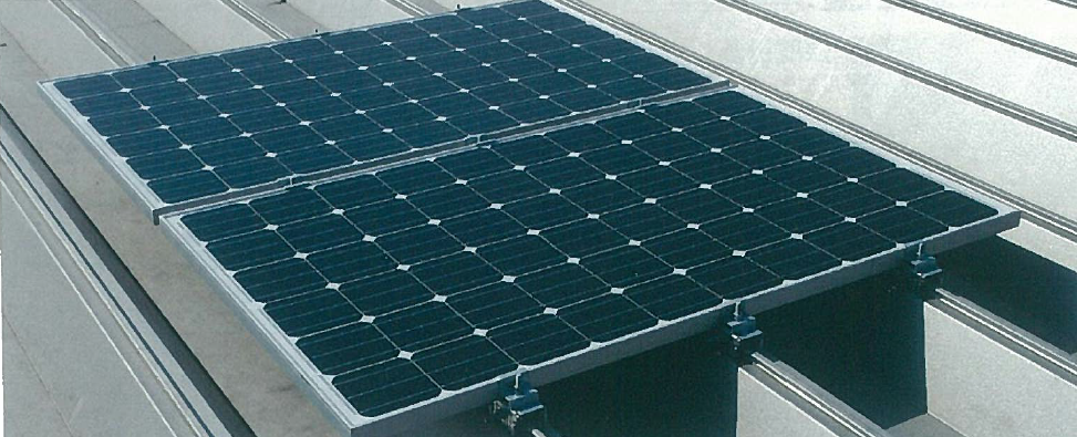 日栄インテック　ハゼ式折板屋根設置（フラット設置型）架台　太陽光発電