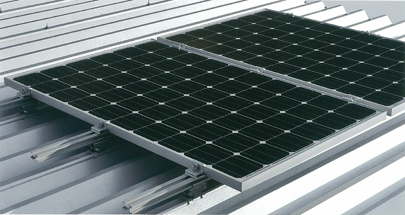 日栄インテック　重ね式折板屋根設置（88シリーズ・アルミレール設置型）架台　太陽光発電