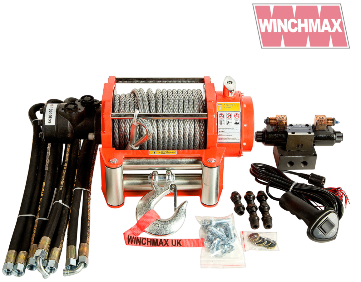 WINCHMAX　15000lb油圧スチールロープウインチ